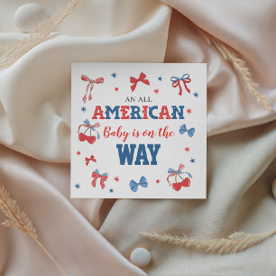 Serviette En Papier Serviettes pour Baby Shower Toutes Américaines Cer