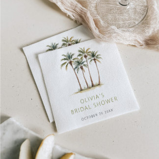 Serviette En Papier Serviettes pour Baby Shower Tropical Mariage Palmi