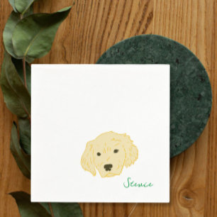 Serviette En Papier Serviettes pour cocktail Chien Golden Retriever