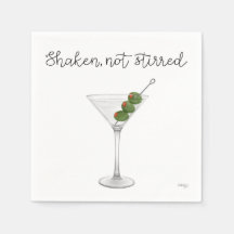 Serviettes pour cocktail Martini