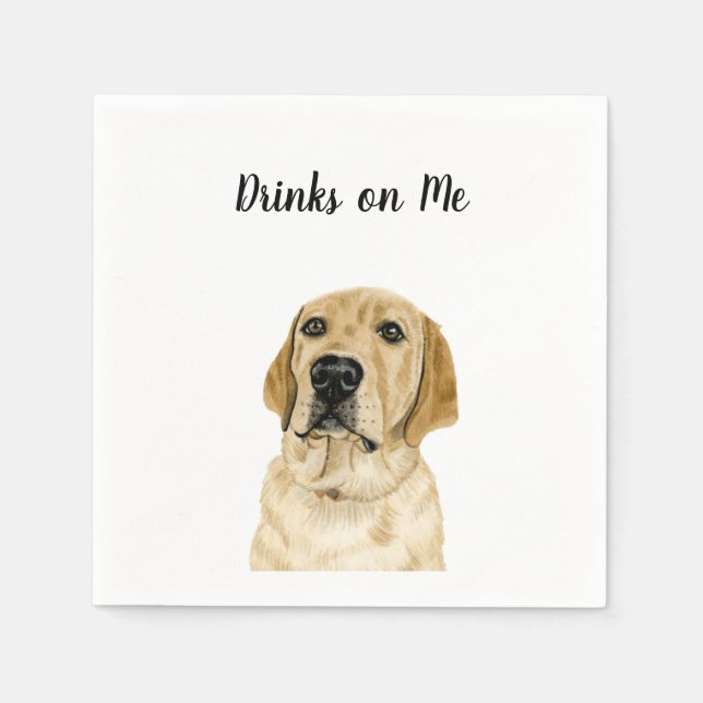 Serviette En Papier Serviettes pour cocktails pour chiens (Devant)