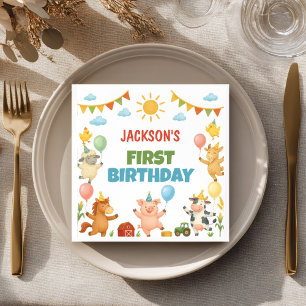 Serviette En Papier Serviettes pour fête d'anniversaire avec des anima