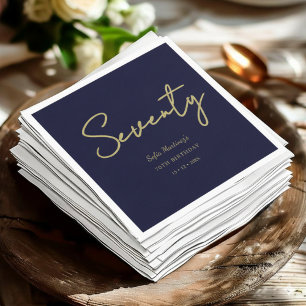 Serviette En Papier Serviettes pour fête d'anniversaire soixante-dix a