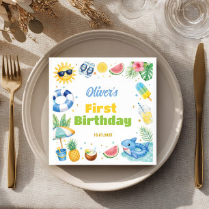 Serviette En Papier Serviettes pour fête d'anniversaire sur la plage e