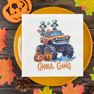 Serviette En Papier Serviettes pour fête de Halloween Gang des goules