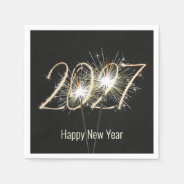 Serviette En Papier Serviettes pour fête du Nouvel An 2027 avec étince