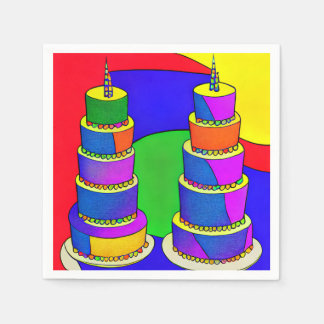 Serviette En Papier Serviettes pour gâteau d'anniversaire