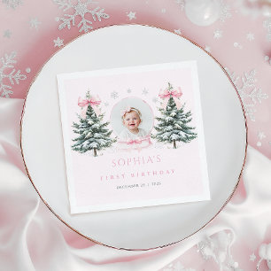 Serviette En Papier Serviettes pour le premier anniversaire de Winter