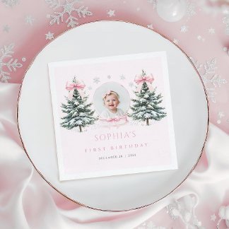 Serviette En Papier Serviettes pour le premier anniversaire de Winter