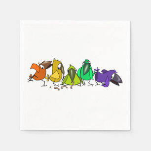 Serviette En Papier Serviettes pour oiseaux amusants