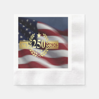 Serviette En Papier Serviettes pour pièce américaine du 250e anniversa