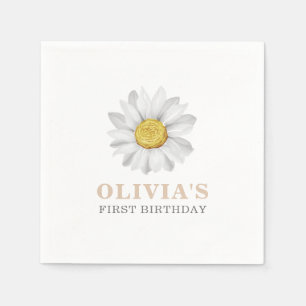 Serviette En Papier Serviettes pour premier anniversaire avec des marg