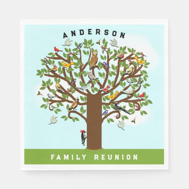 Serviette En Papier Serviettes pour réunion de famille (Devant)