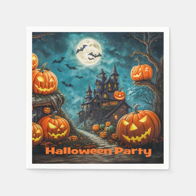 Serviette En Papier Serviettes pour une fête d'Halloween (Devant)