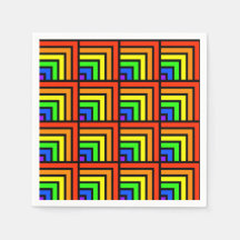 Serviettes Rainbow Blocks
