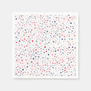 Serviette En Papier Serviettes Red, White et Blue Stars