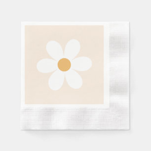 Serviette En Papier Serviettes rétro bohème crème fleur