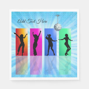 Serviette En Papier Serviettes Retro Disco Party personnalisées