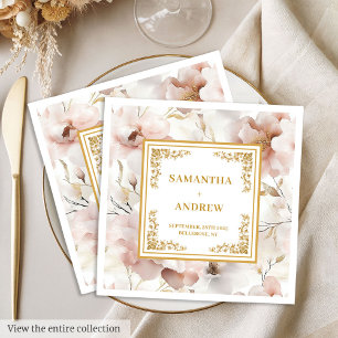 Serviette En Papier Serviettes romantiques en ivoire rousse boho en pa