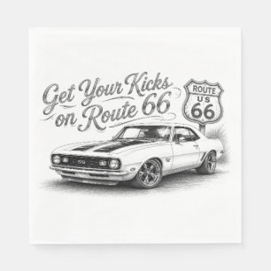 Serviette En Papier Serviettes Route 66