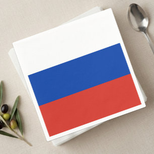 Serviette En Papier Serviettes Russie, drapeau russe fête