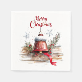 Serviette En Papier Serviettes Rustiques de cloches de Noël