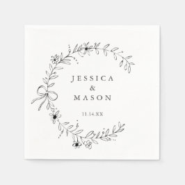 Serviette En Papier Serviettes Rustiques Mariages - Cocktail Serviette