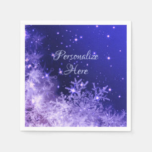 Serviette En Papier Serviettes scintillement de flocon de neige