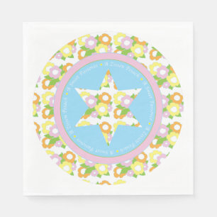 Serviette En Papier Serviettes standard de Pâque design "Fleurs pastel