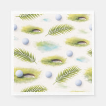 Serviettes sur le thème du golf en Floride