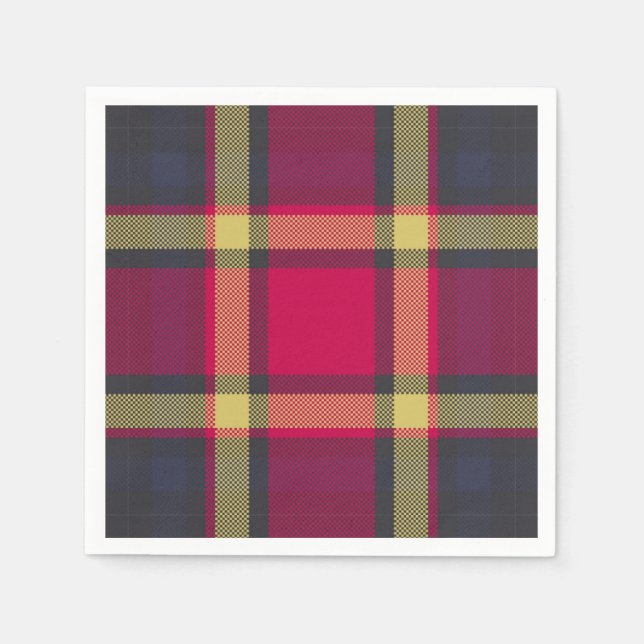 Serviette En Papier Serviettes - Tartan écossais (Devant)