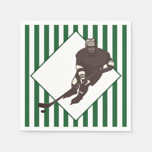 Serviette En Papier Serviettes Vertes Équipe de Hockey