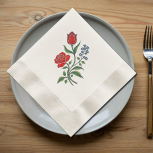 Serviette En Papier Serviettes Vinateg Floral - art populaire