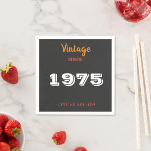 Serviette En Papier Serviettes vintage 1975 Limited Edition 50e Annive
