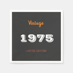 Serviette En Papier Serviettes vintage 1975 Limited Edition 50e Annive