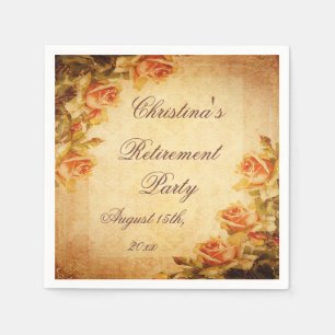 Serviette En Papier Serviettes Vintage Damask Shabby Chic Roses Péches