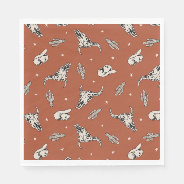 Serviette En Papier Serviettes | Western Party Napkins (Devant)