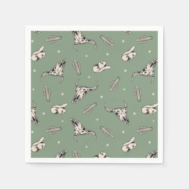 Serviette En Papier Serviettes | Western Party Napkins (Devant)