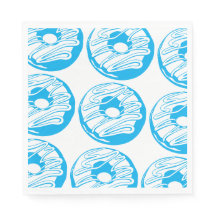 Servilleta de papel donas azules