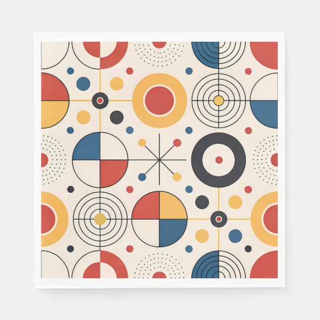 Serviette En Papier Servilletas diseño geométrico (Devant)