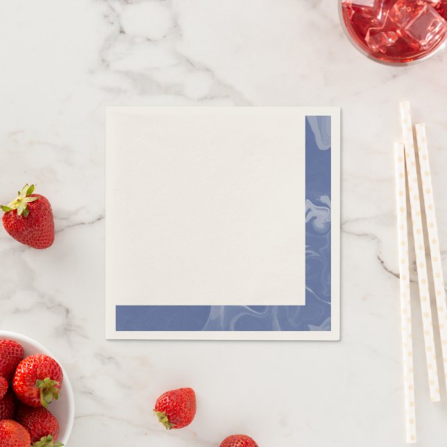 Serviette En Papier Servilletas elegantes azules (En situation)