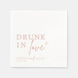 Serviette En Papier Servir Dans L'Amour Dusty Pink Serviettes Personna