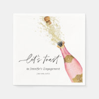 Servir des serviettes nuptiales de champagne rose