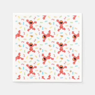 Serviette En Papier Sesame Street Elmo   Anniversaire Crayon
