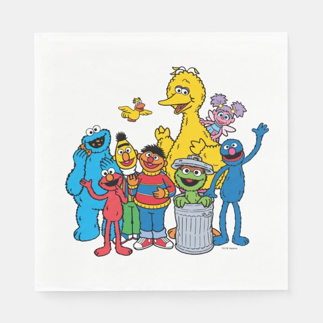 Serviette En Papier Sesame Street Pals Wing (Devant)