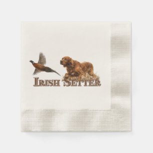 Serviette En Papier Setter irlandais