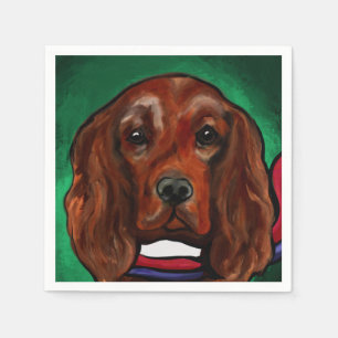 Serviette En Papier Setter rouge irlandais