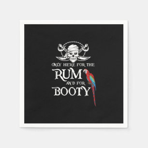 Serviette En Papier Seulement    HereRum Et Booty Pirate & Parrot Pira
