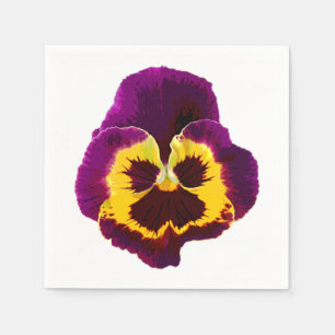 Serviette En Papier Seulement une fleur de pensée + votre texte et