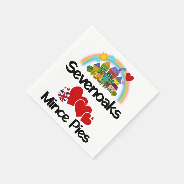 Serviette En Papier Sevenoaks, Kent UK Aime Les Mince Pies (Coin)